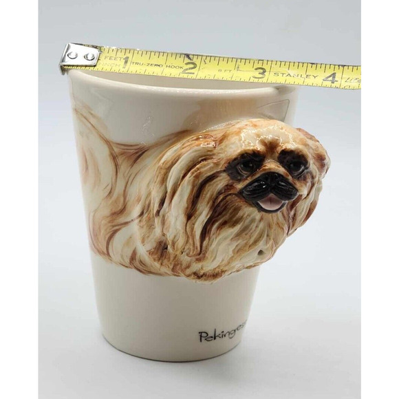 3D Pekingese Coffee Cup/Mug Hand Painted by Blue Witch Ceramics - Picture 15 of 16